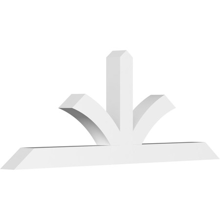 Ekena Millwork Richland Architectural Grade PVC Gable Bracket, 96"W x 36"H x 6"D x 6"F, 9/12 Pitch GBP096X36X0606RIC00